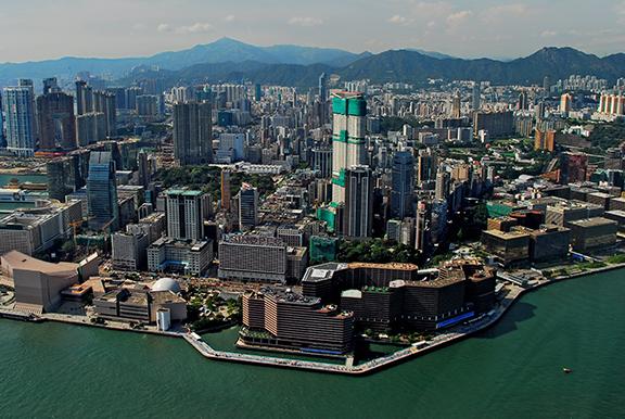 Aerial View of East Tsim Sha Tsui, Victoria Harbour 2008