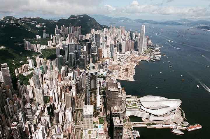 Aerial View of Wan Chai and Admiralty 2008