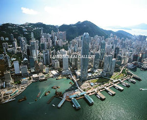 Aerial view of Victoria Harbour Hong Kong 2007