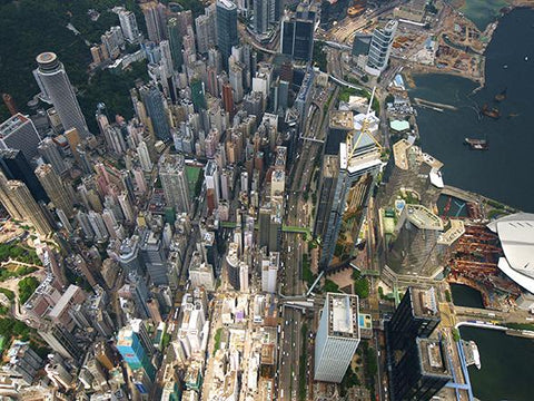Aerial of Wan Chai and Admiralty 2008