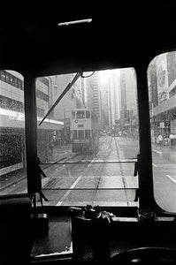 Tram on a rainy day, Hong Kong