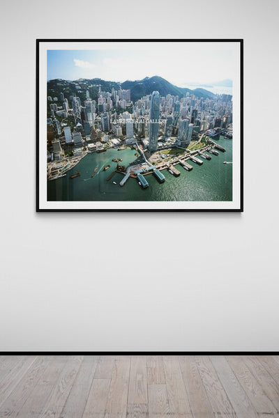 Aerial view of Victoria Harbour Hong Kong 2007