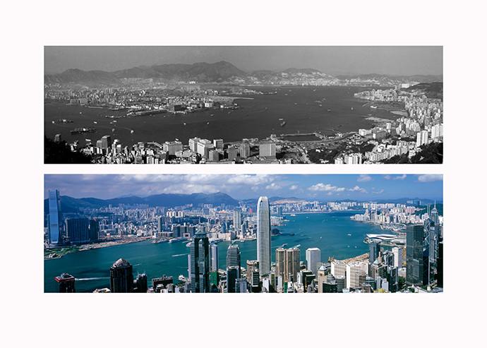 Then and Now Hong Kong Collection - Victoria Harbour 1940s