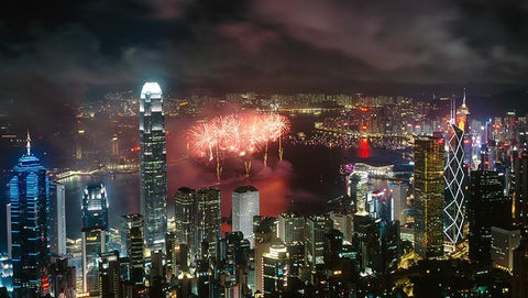 Fireworks Victoria Harbour Hong Kong 2007
