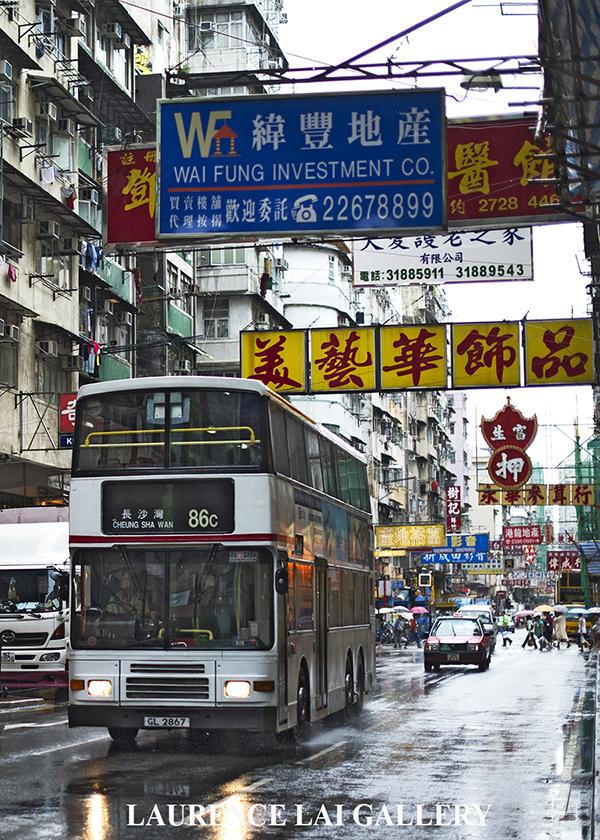 Bus and Signboards Shum Shui Po Kowloon 2011